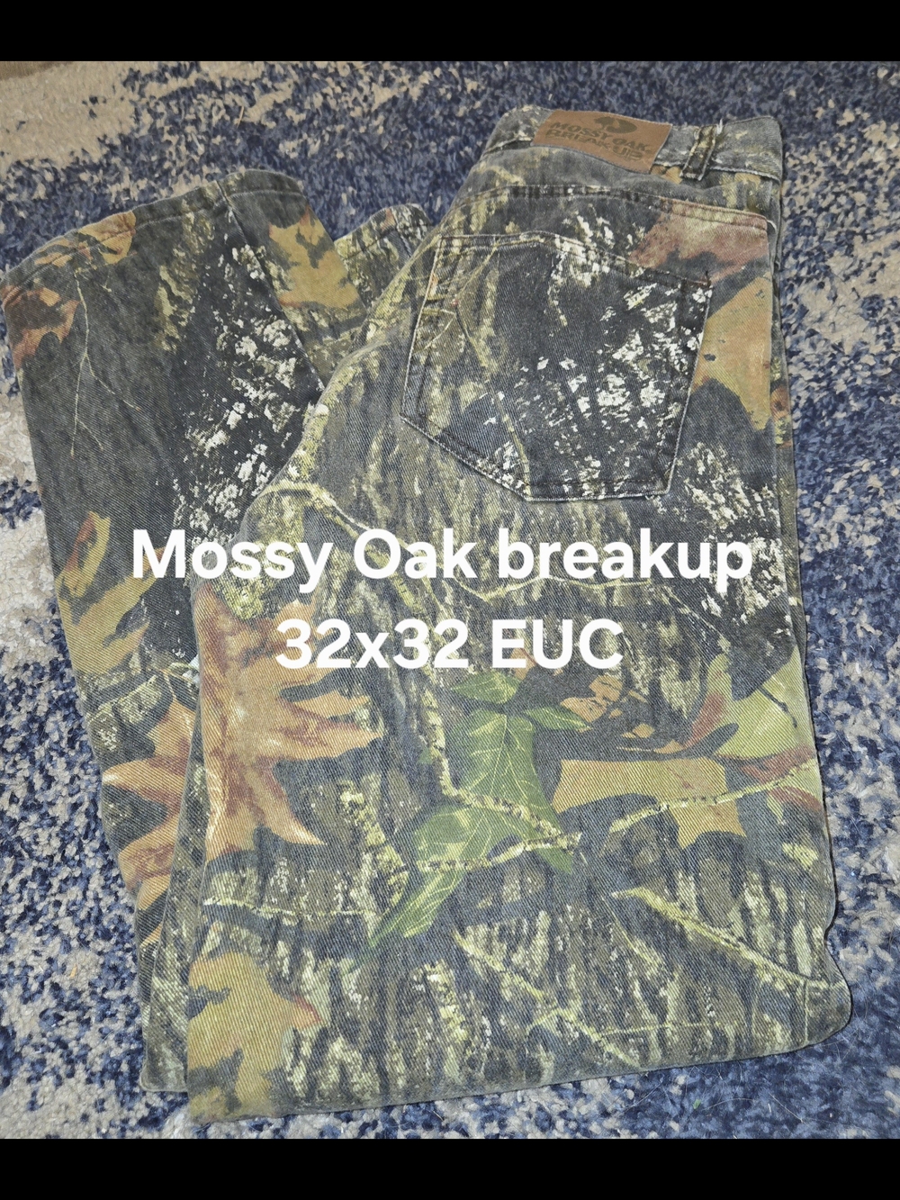 Mens Mossy Oak Break-Up Camouflage Pants - Green/Brown/Black